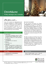 Infoblatt zum Thema Christbäume